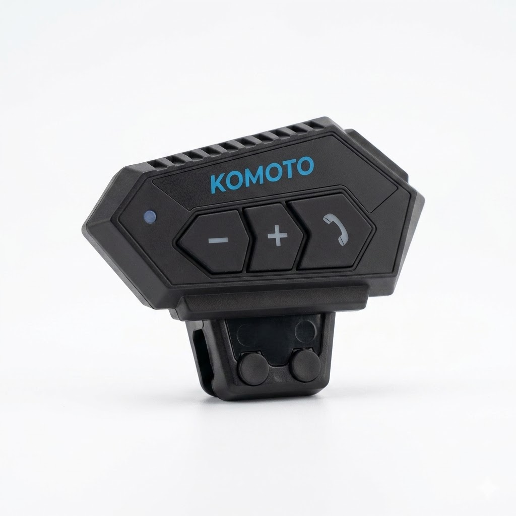 Komoto™ Interkom Motocyklowy — Bluetooth, Muzyka, Połączenia